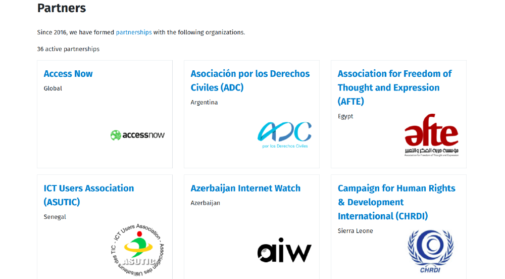 OONI partners OONI partners